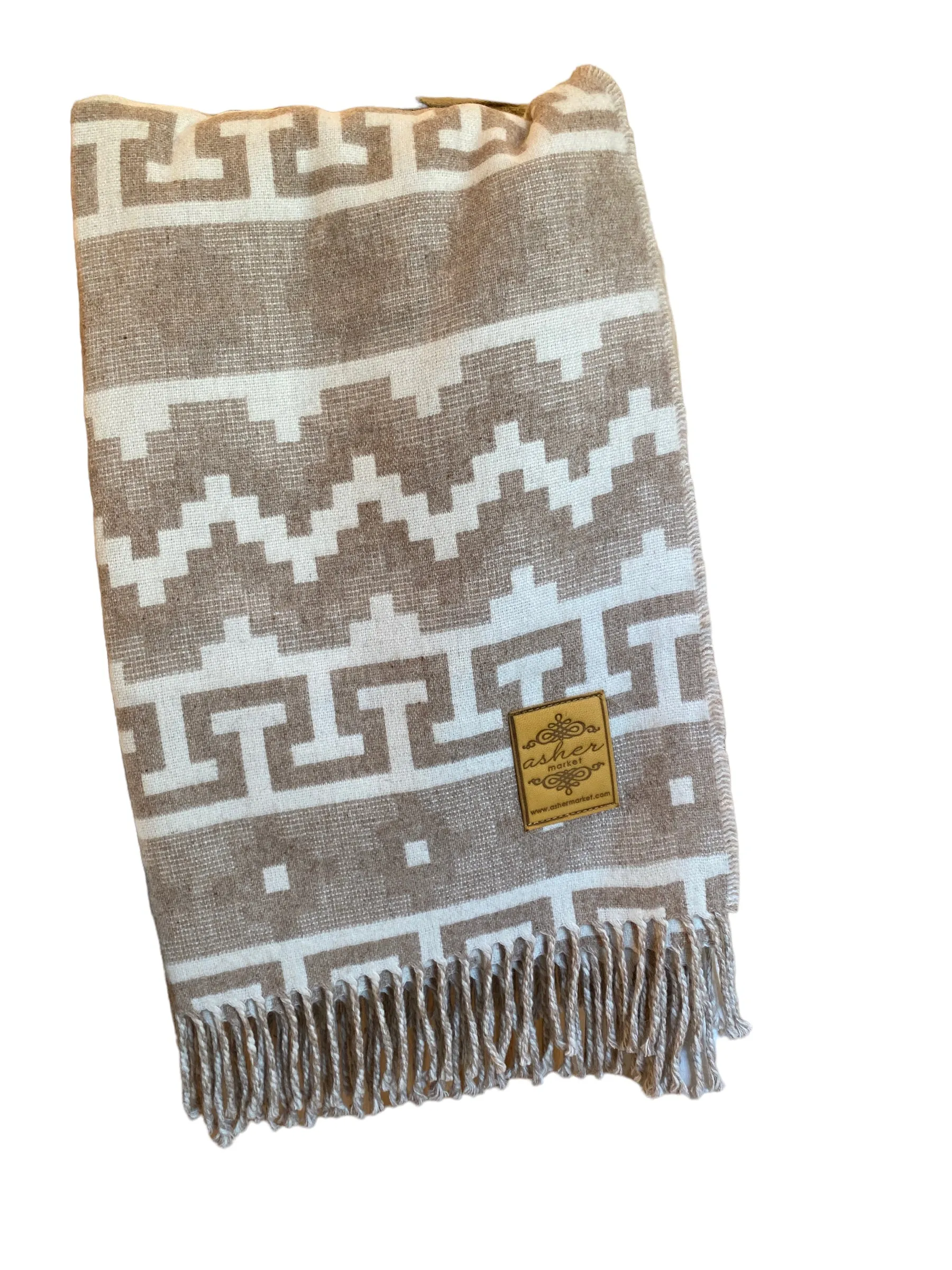 100% Alpaca Geometric Inca Throw