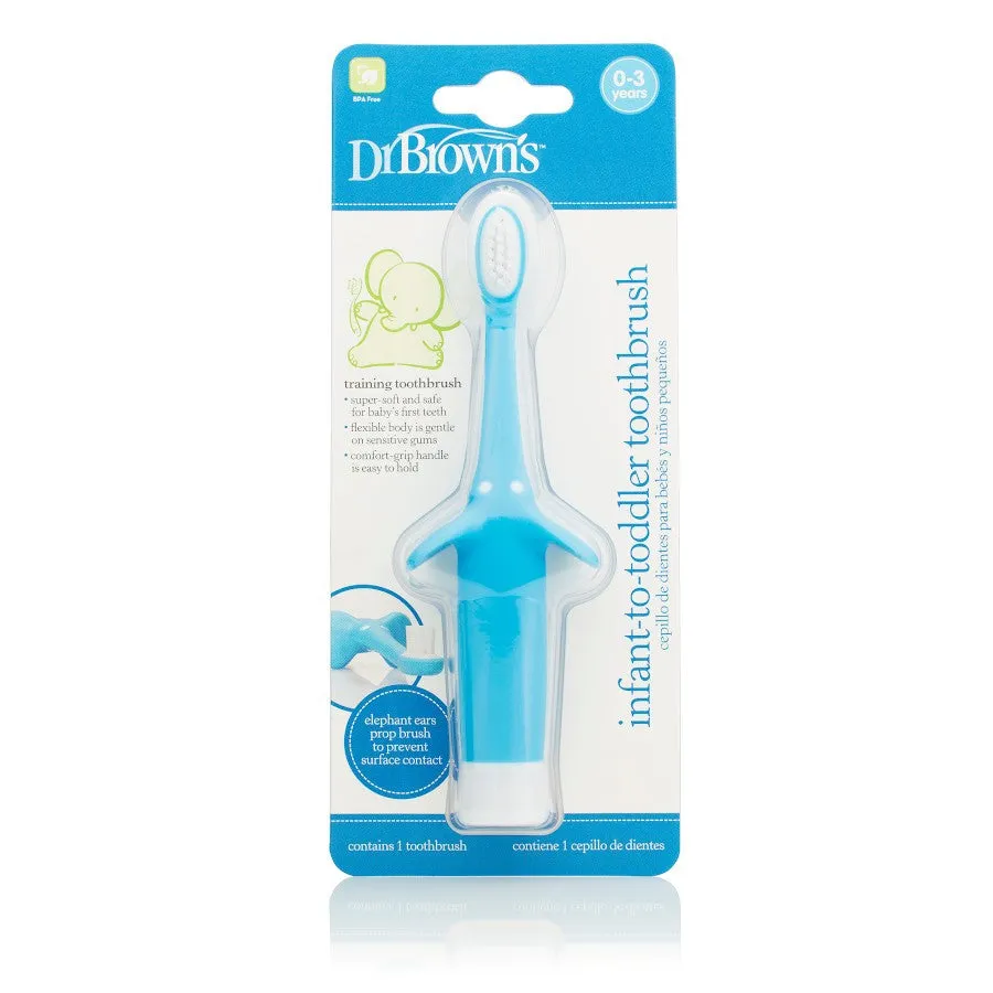 [2-Pack] Dr. Brown's Infant-To-Toddler Toothbrush - Blue