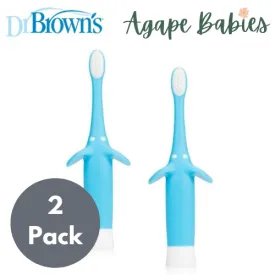 [2-Pack] Dr. Brown's Infant-To-Toddler Toothbrush - Blue