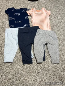 2 ss onesies 3 pants - size Baby Clothes 03-06m or 6M