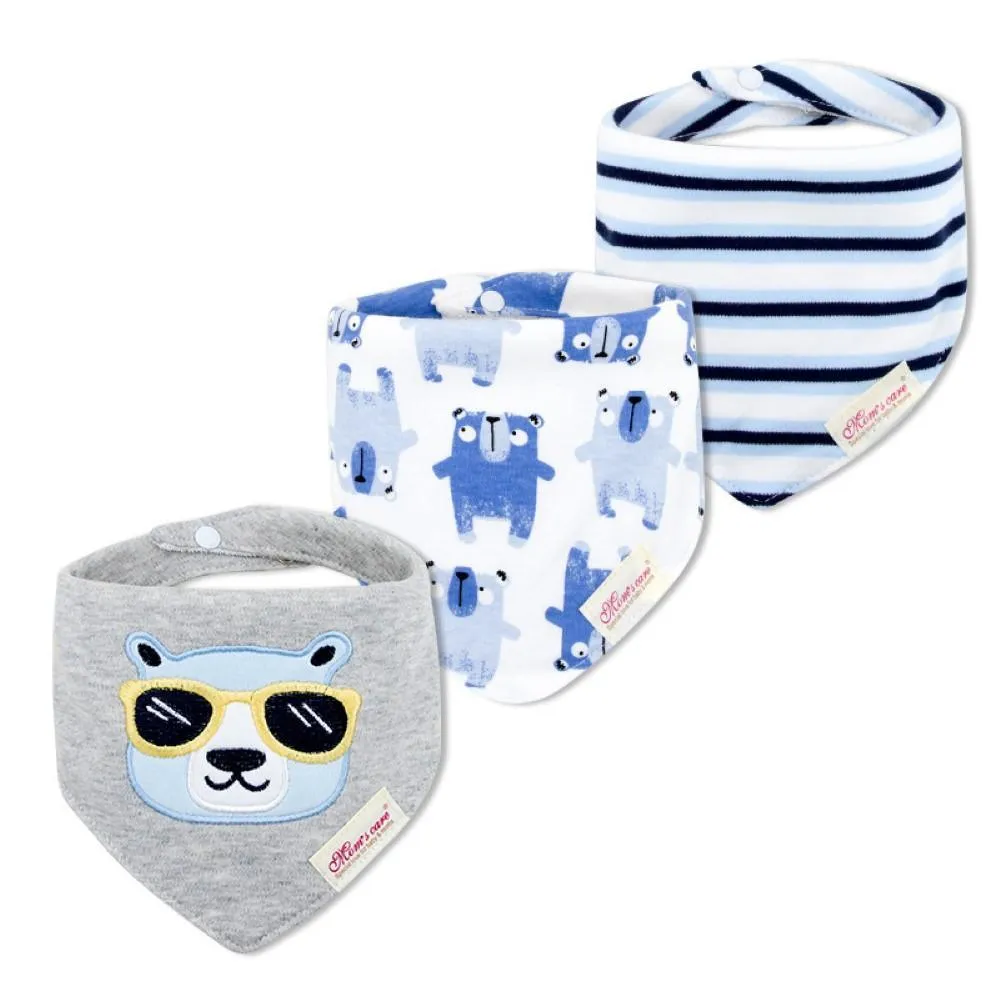 3PCS Baby Cotton double-layer thick waterproof Bibs Baby Accessories Wholesale