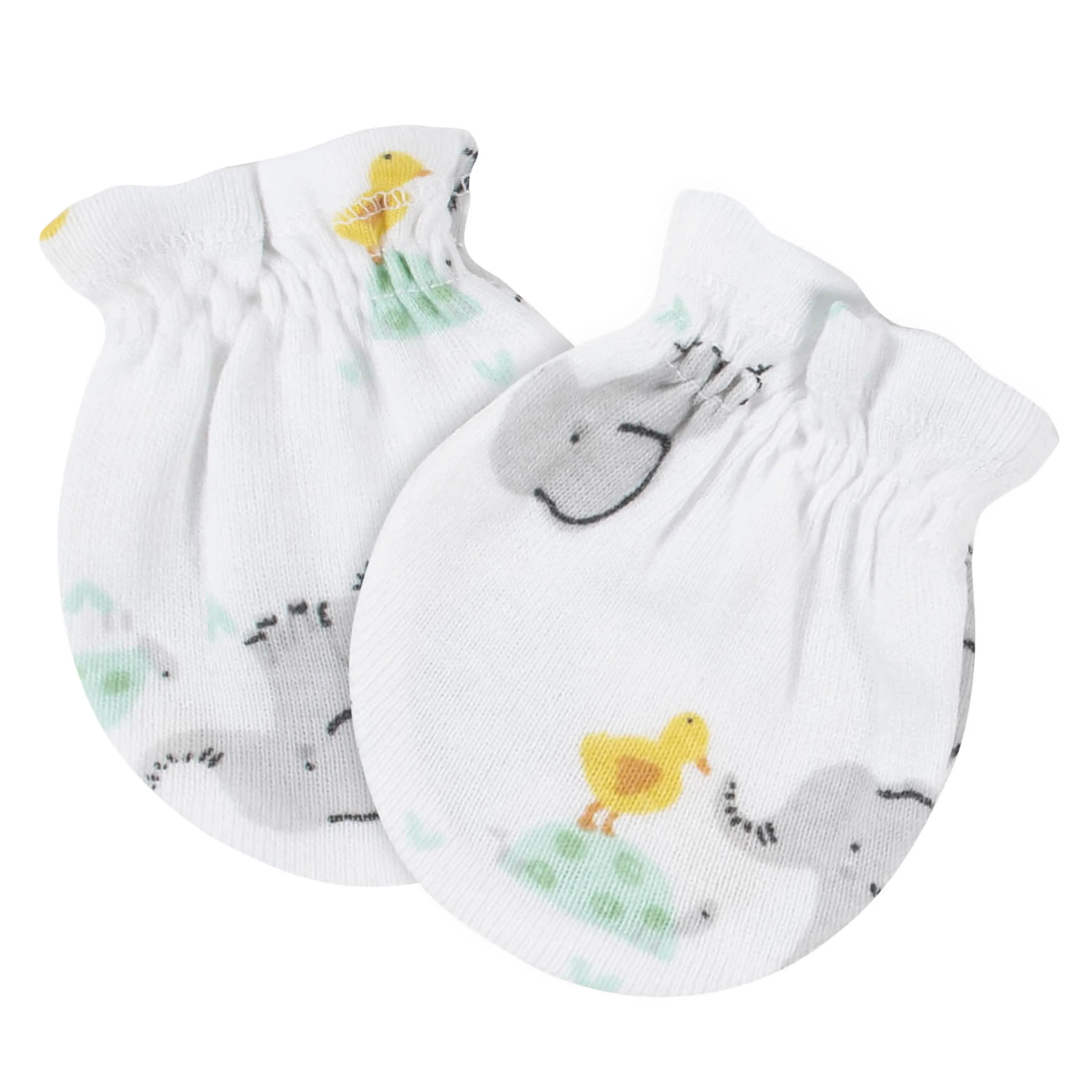 4-Pack Baby Neutral Baby Animals No Scratch Mittens