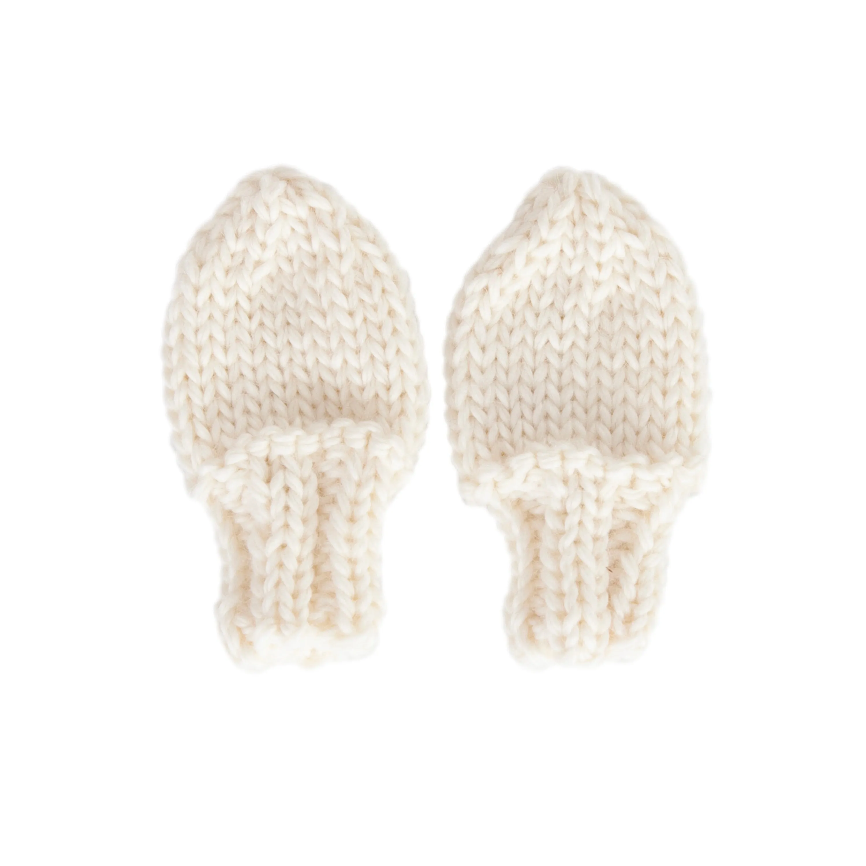 ACORN COTTONTAIL BABY MITTENS CREAM