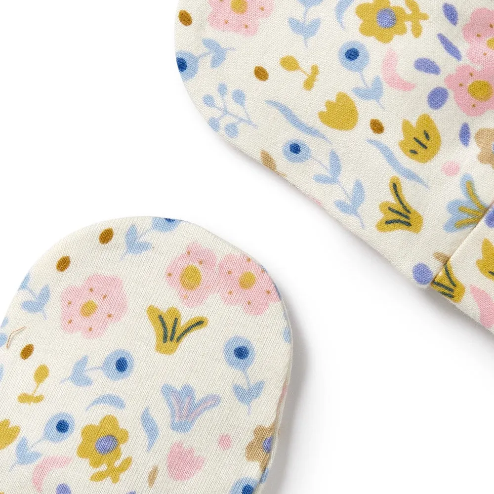 Ava Floral Organic Mittens