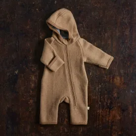 Baby & Kids Boiled Merino Wool Zip Overall - Caramel