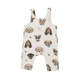 Baby Boy Jumpsuits and Rompers | 2 PCS: French Terry Puppy Faces and Striped Bodysuit | Angel Dear