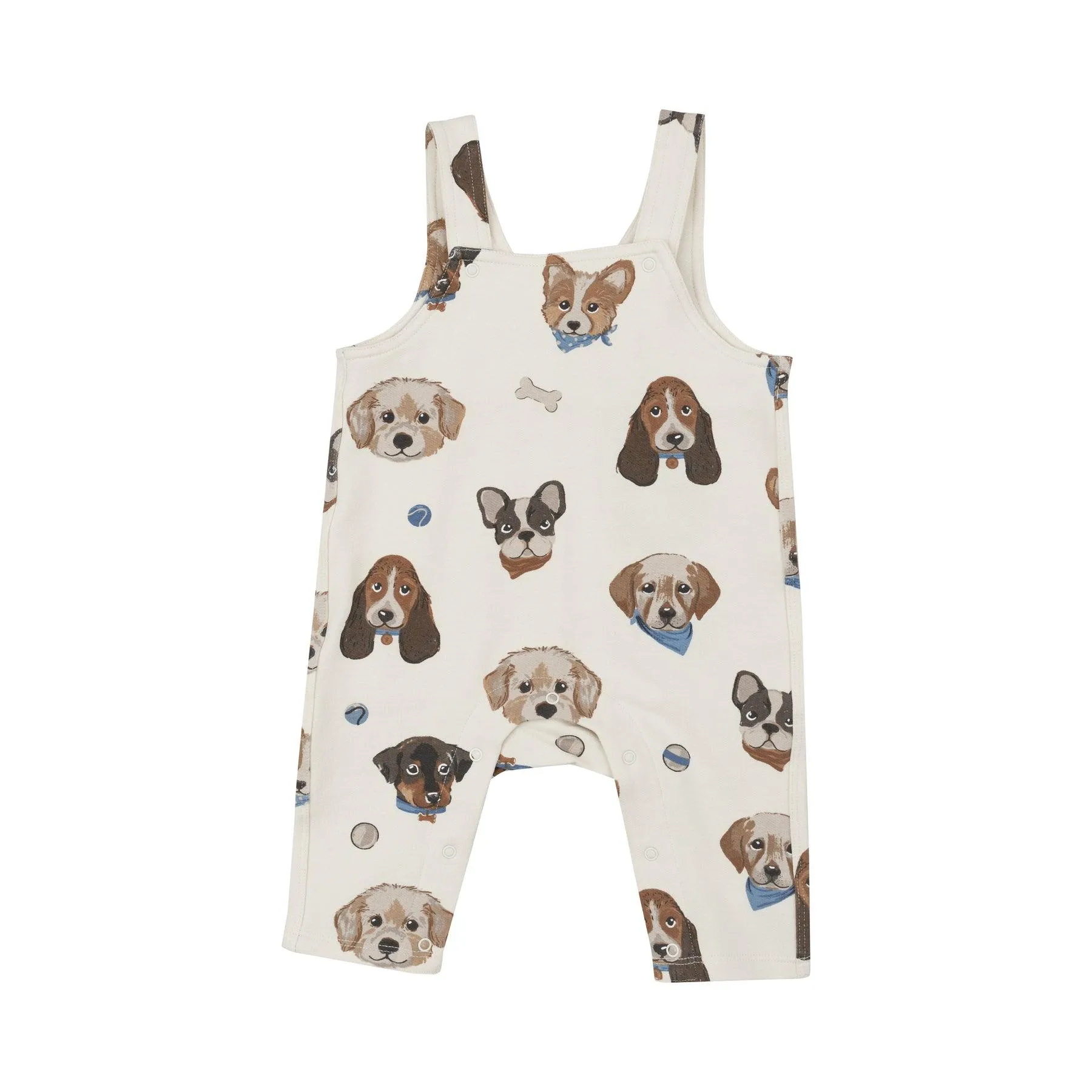 Baby Boy Jumpsuits and Rompers | 2 PCS: French Terry Puppy Faces and Striped Bodysuit | Angel Dear