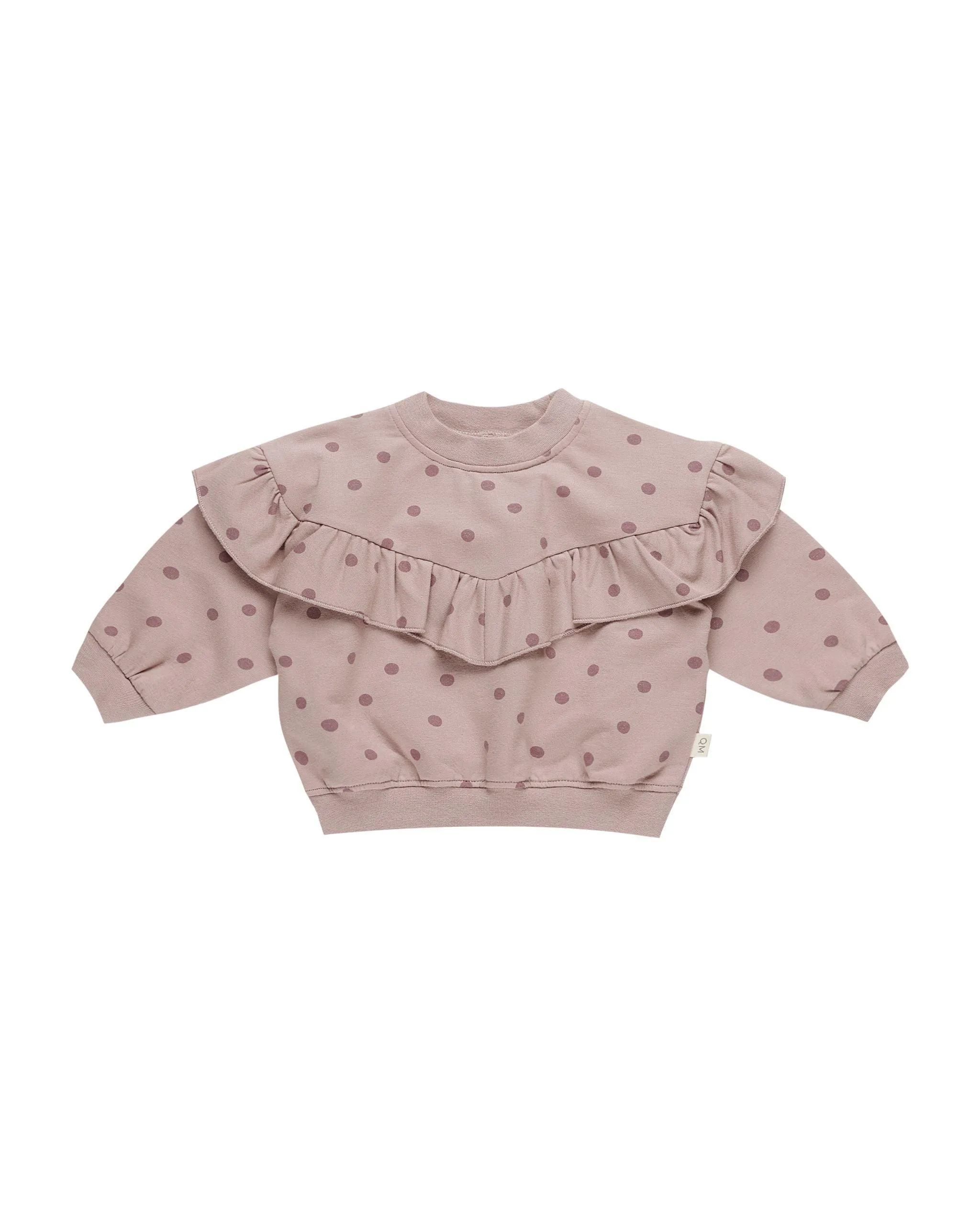 Baby Girls Sets | 2PCS: Ruffle Sweat Set- Polka Dots | Quincy Mae