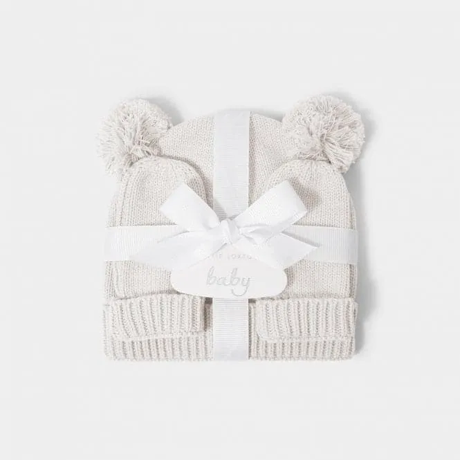 Baby Hat And Mittens in Off White BA0120