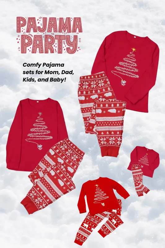 Baby Home for the Holidays Christmas Print Pajamas