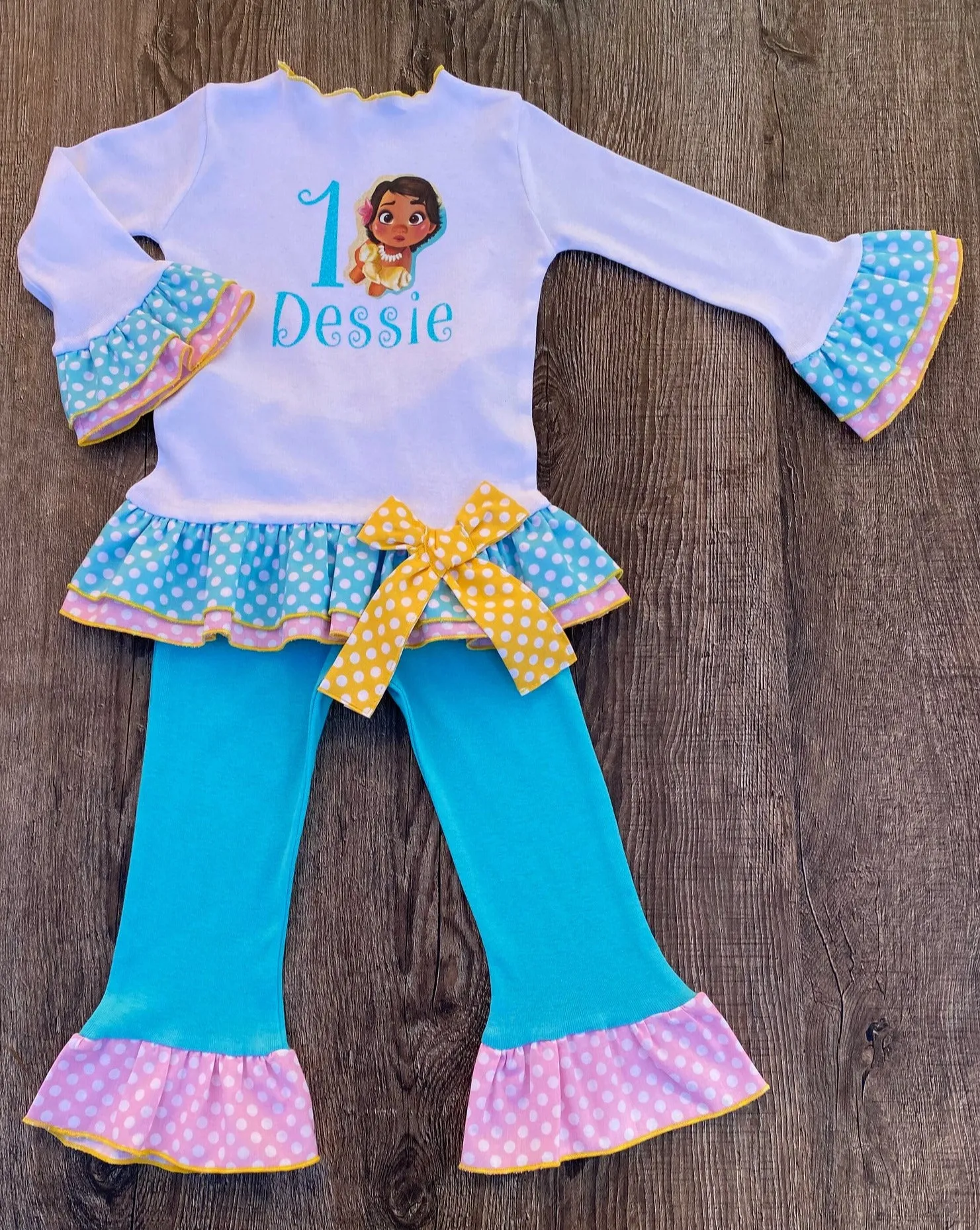 Baby Moana Personalized Birthday Outfit