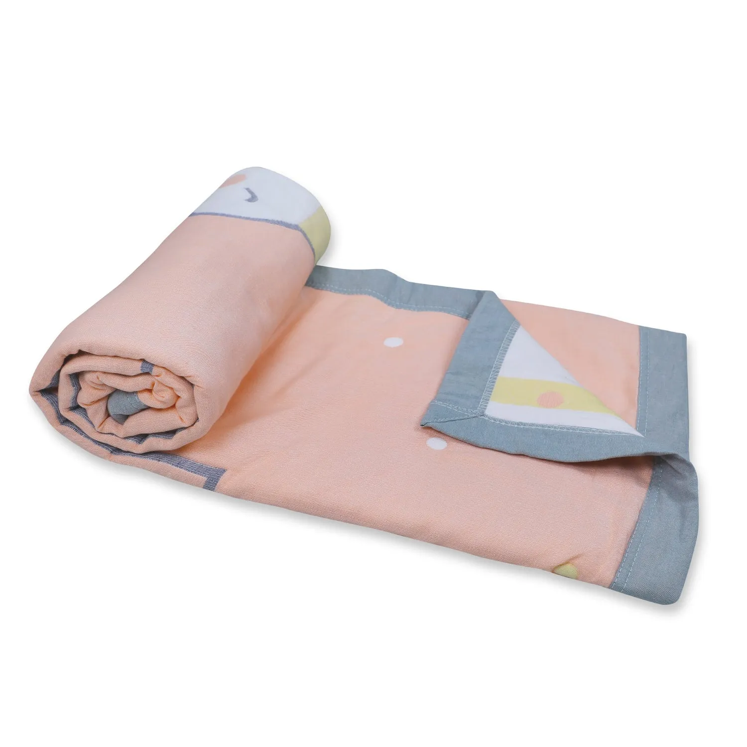 Baby Moo Giraffe All Season Medium Muslin Blanket - Orange