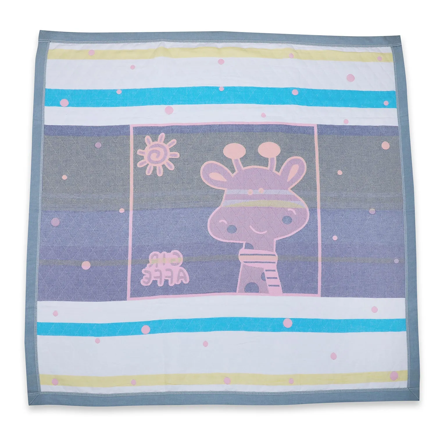 Baby Moo Giraffe All Season Medium Muslin Blanket - Pink