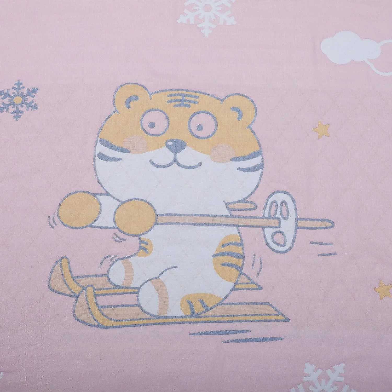 Baby Moo Tiger Trails All Season Medium Muslin Blanket - Pink