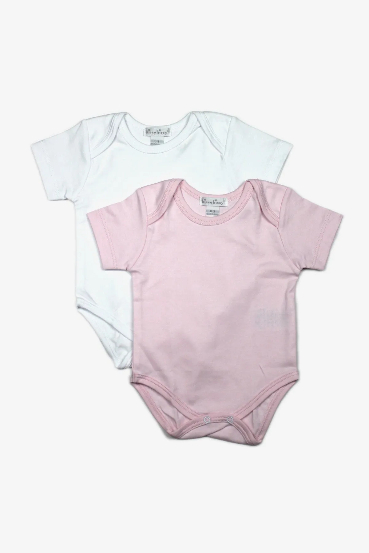 Baby Onesie Kissy Kissy 2-Pack Solid - Pink