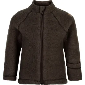 Baby Wool Jacket - Dark Brown Melange