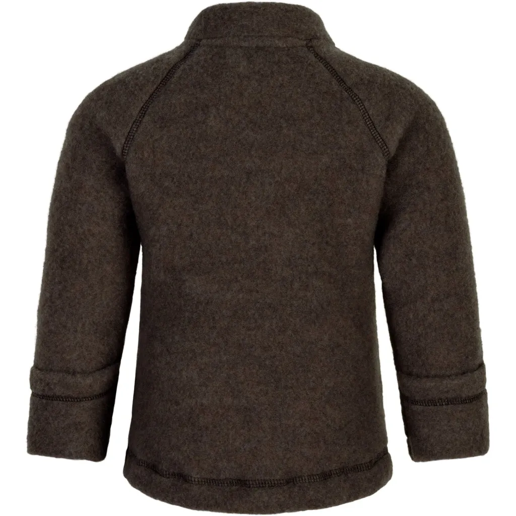 Baby Wool Jacket - Dark Brown Melange