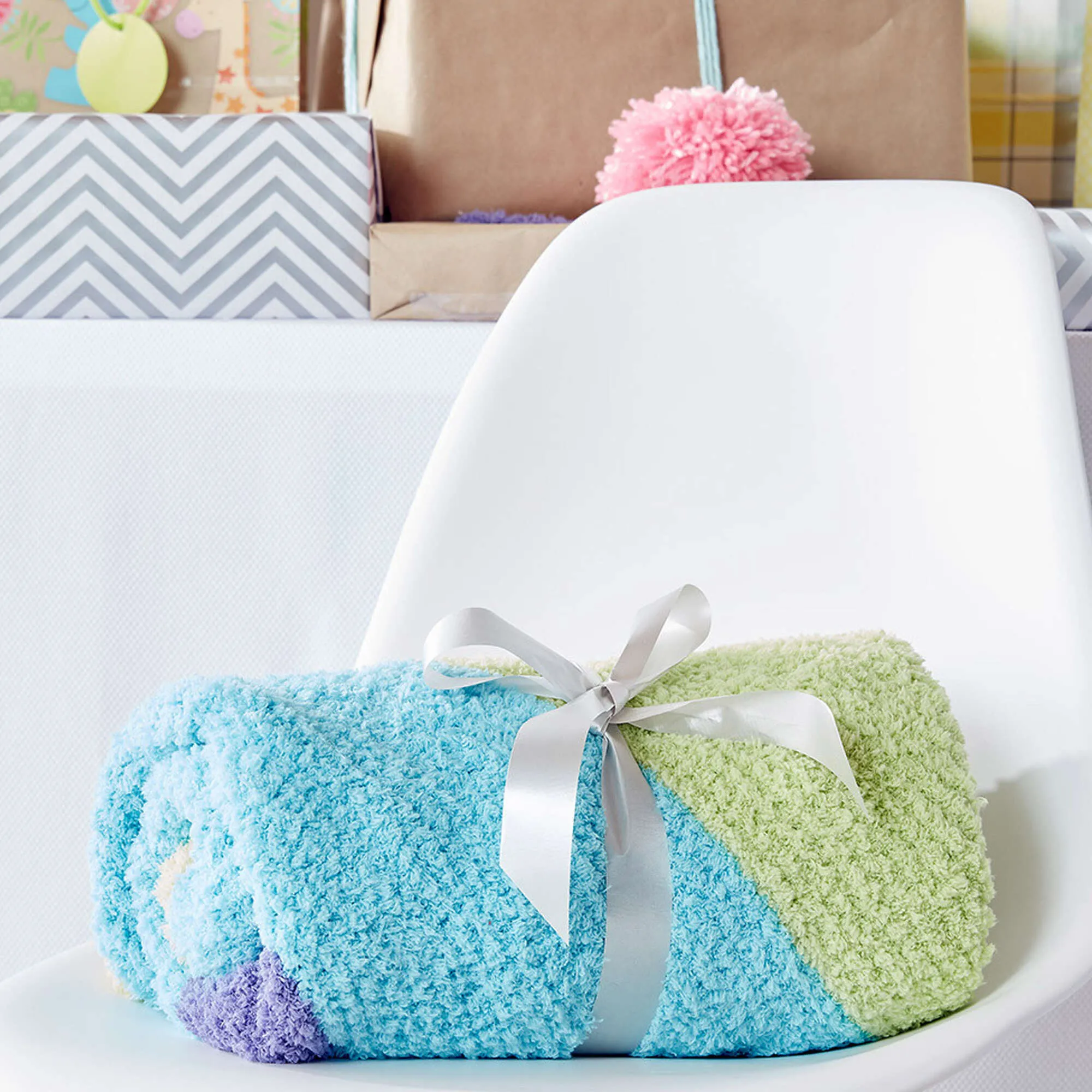 Bernat Baby Chevron Knit Blanket