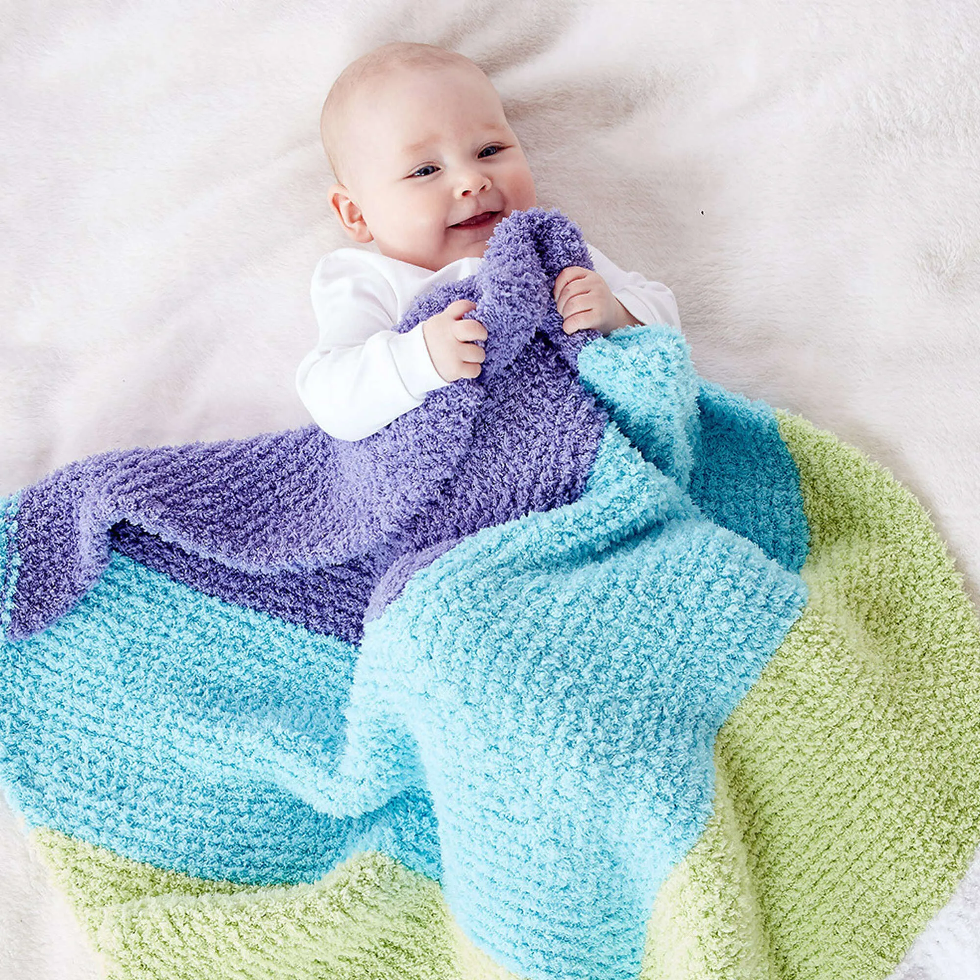 Bernat Baby Chevron Knit Blanket