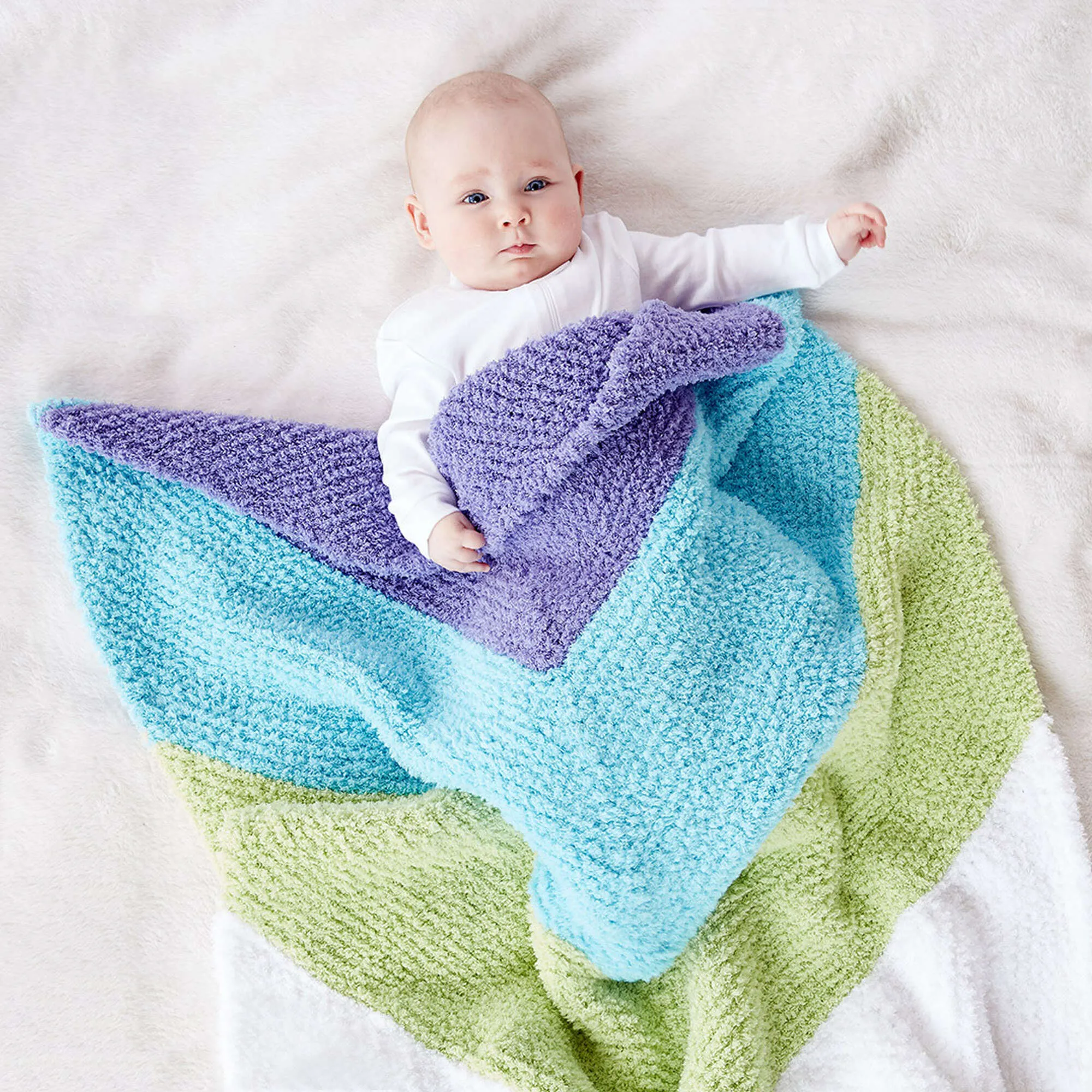 Bernat Baby Chevron Knit Blanket