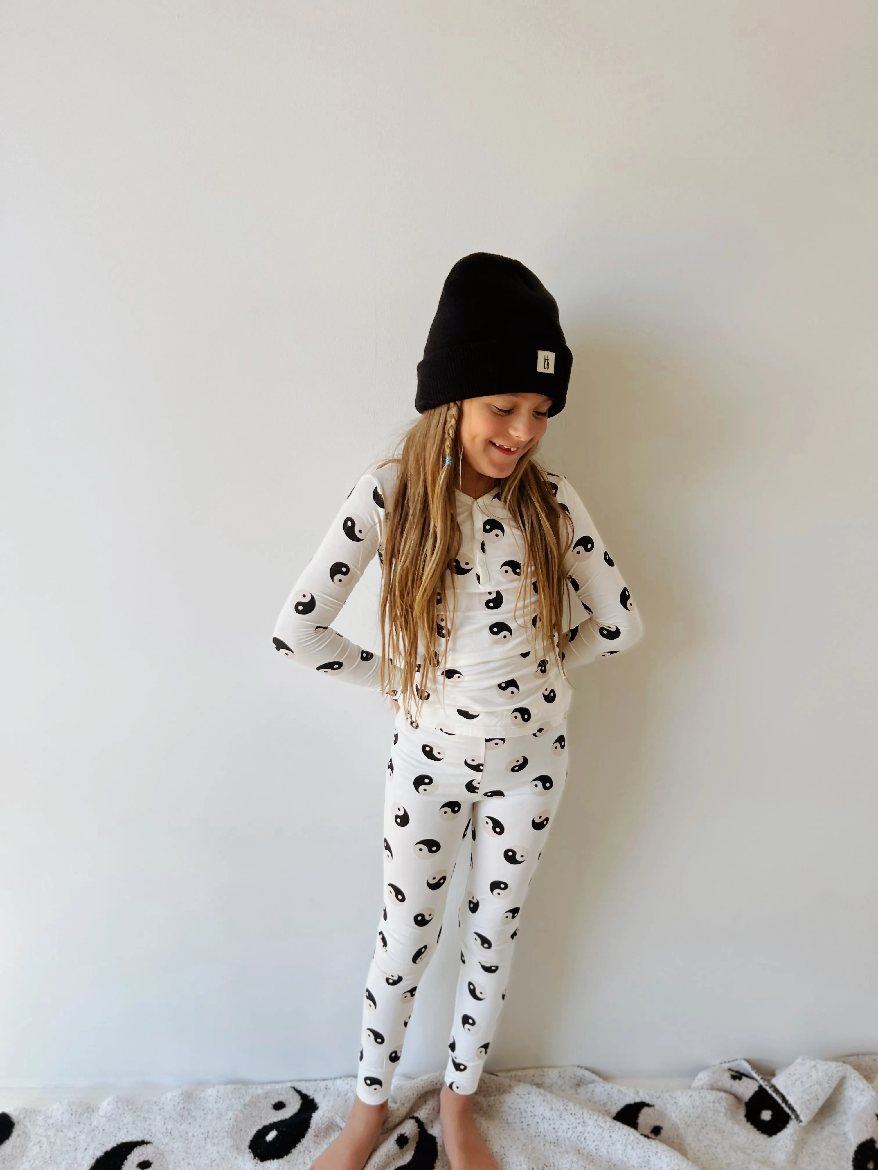 Black & White Yin Yang | Two Piece Bamboo Pajamas