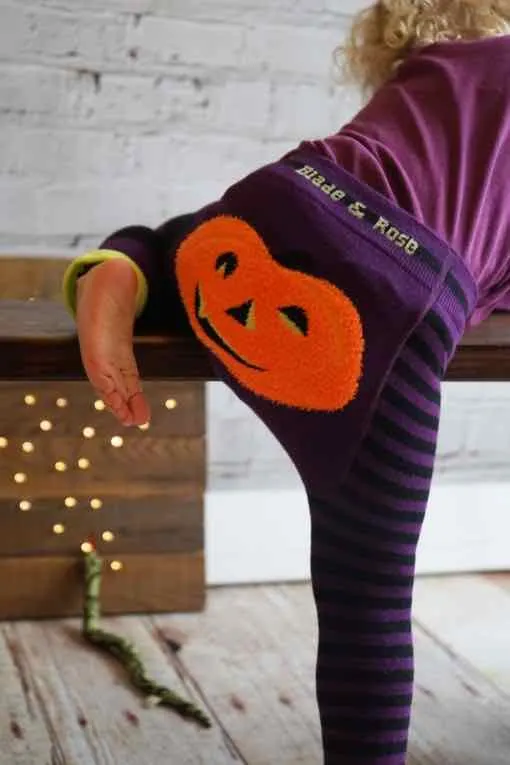 Blade and Rose Baby Halloween Fluffy Leggings, Pumpkin