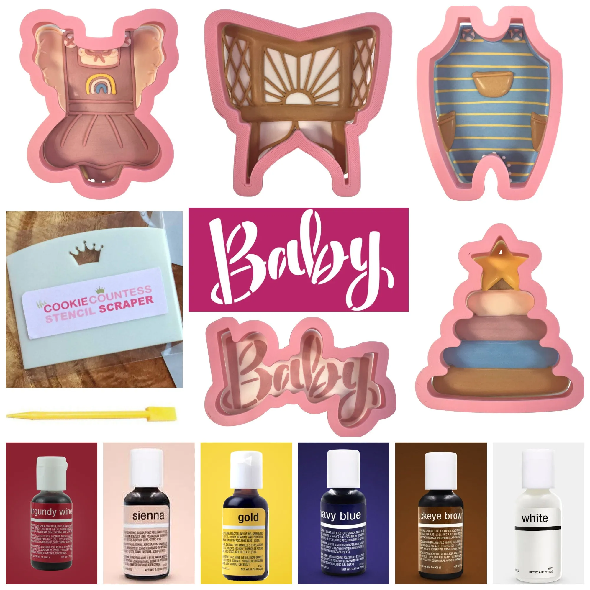 Boho Baby Cookie Decorating Kit