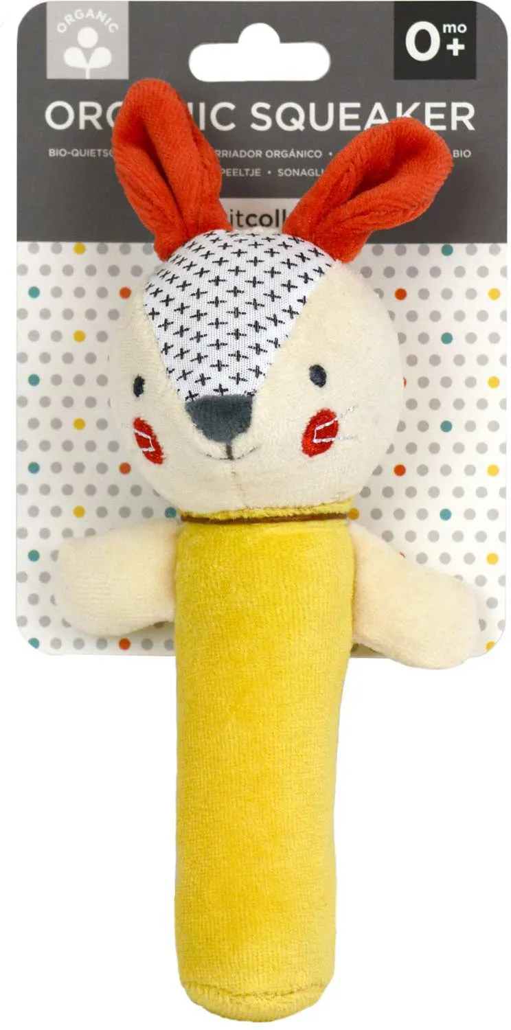 Bunny Organic Squeaker Rattle Yellow