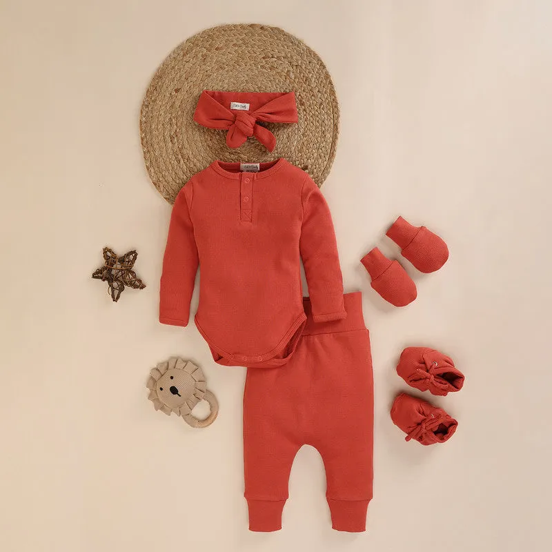 Cotton Bundles | Bodysuit With Headb& | Berry