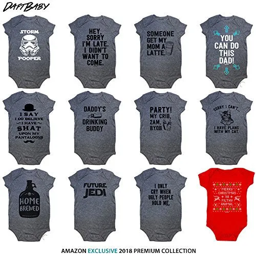 Daft Baby Onesie Home Brewed Cute Funny Baby Shower Newborn & Dad Keychain Gift Black (Newborn)