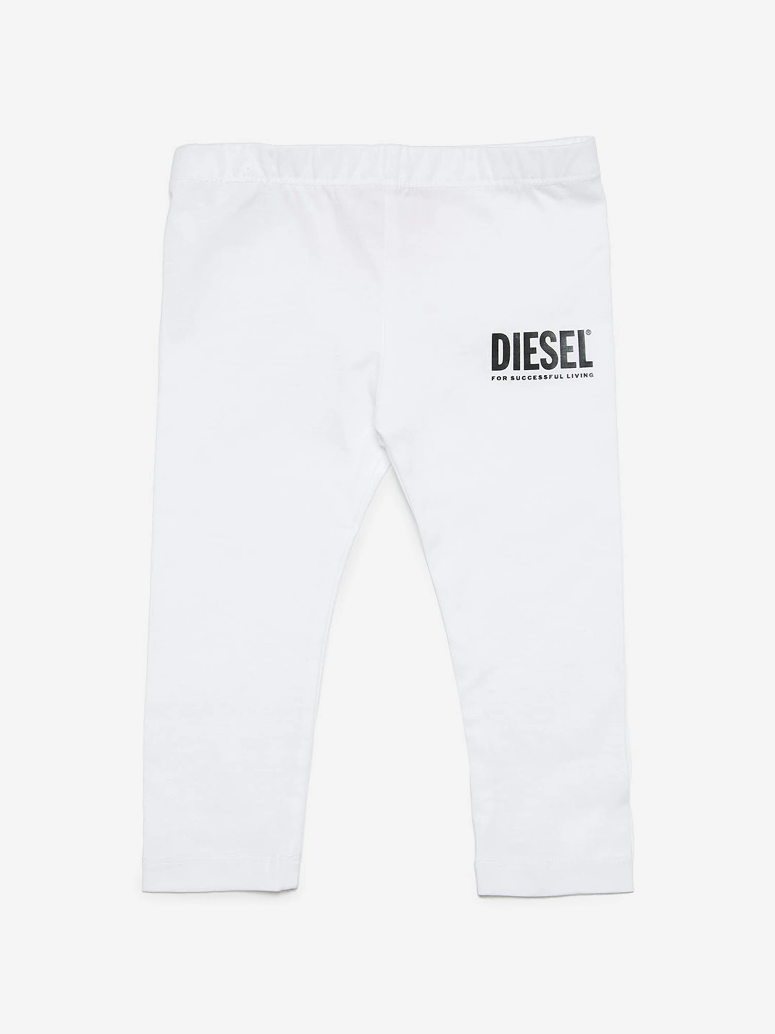 Diesel Baby Girls Logo Leggings in White