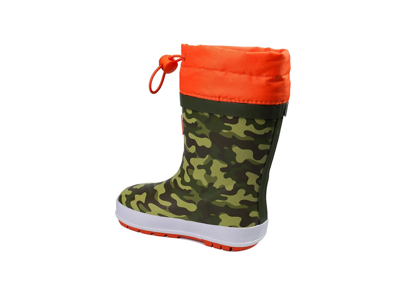 ENZO - Camo Thinsulate Thermal Tie-Top Rain Boots with Fastening