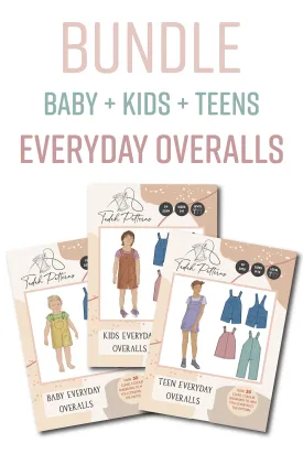 Everyday Overalls Baby   Kids   Teens BUNDLE