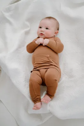 Finley Romper in Caramel