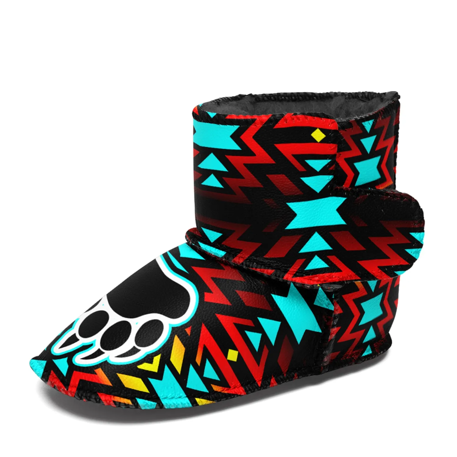 Fire Colors and Turquoise Bearpaw Baby Boots