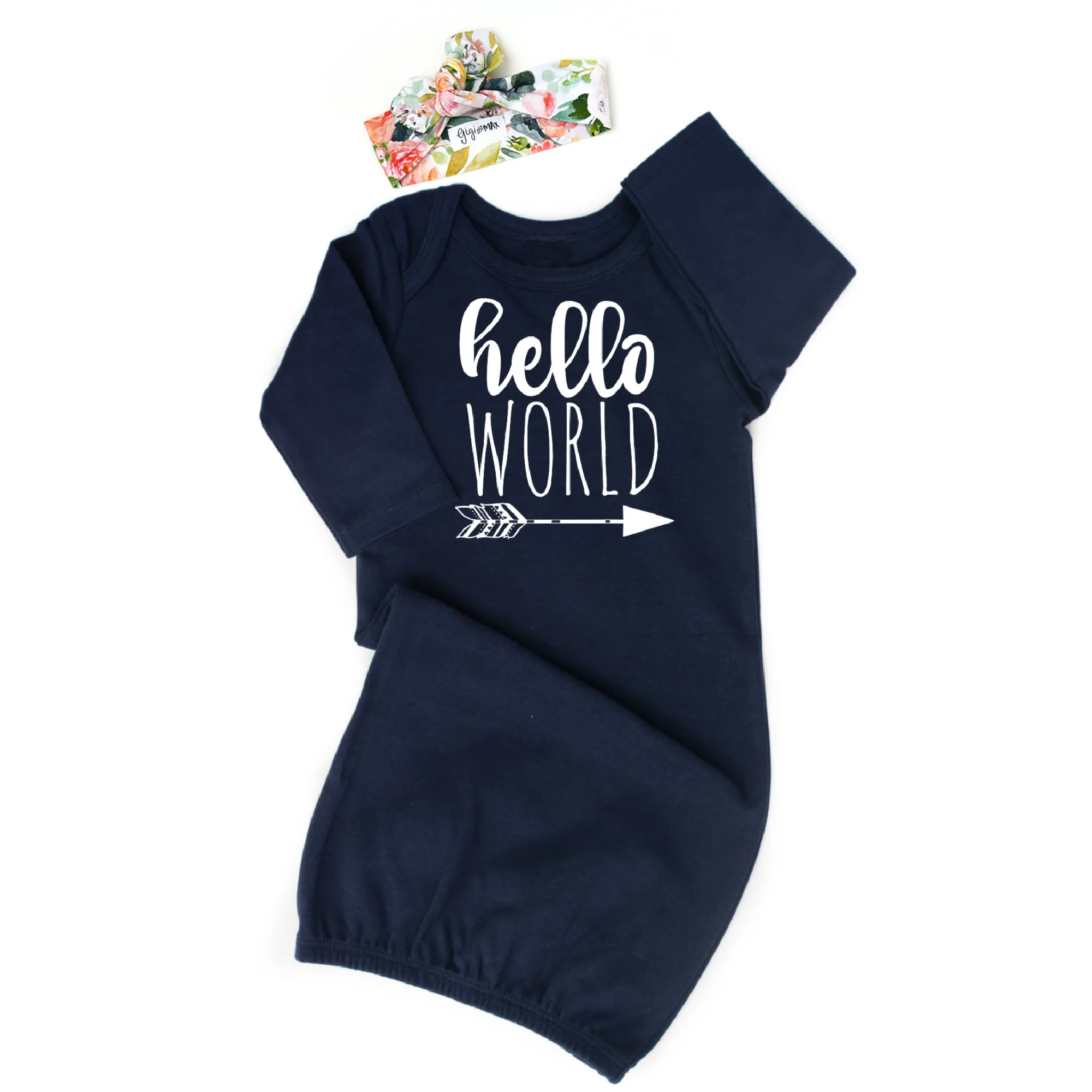 Gown Hello World Navy