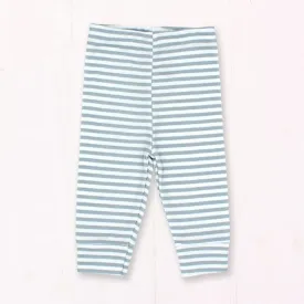 Grey and White Stripe Baby Leggings