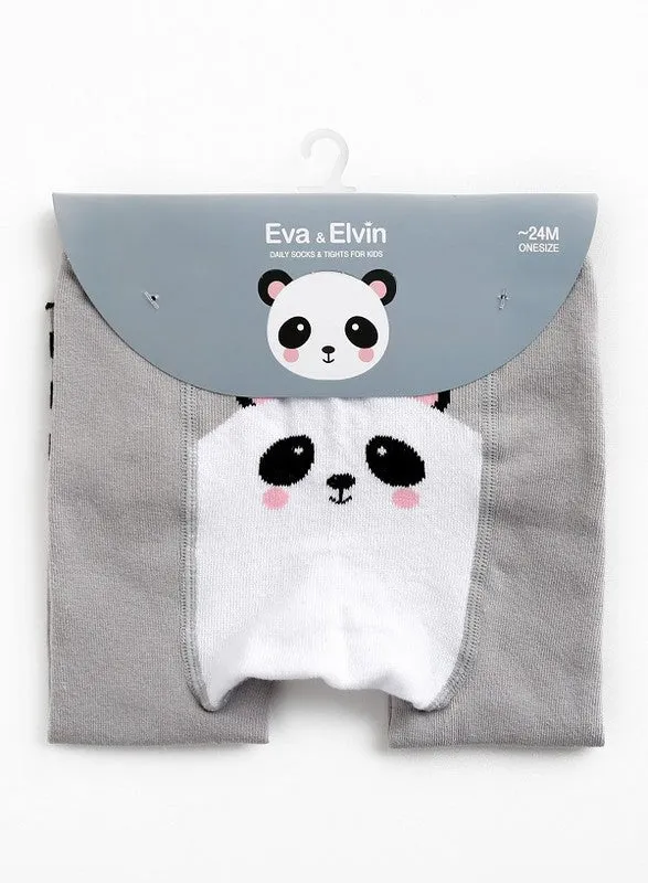 Grey Panda Baby Leggings