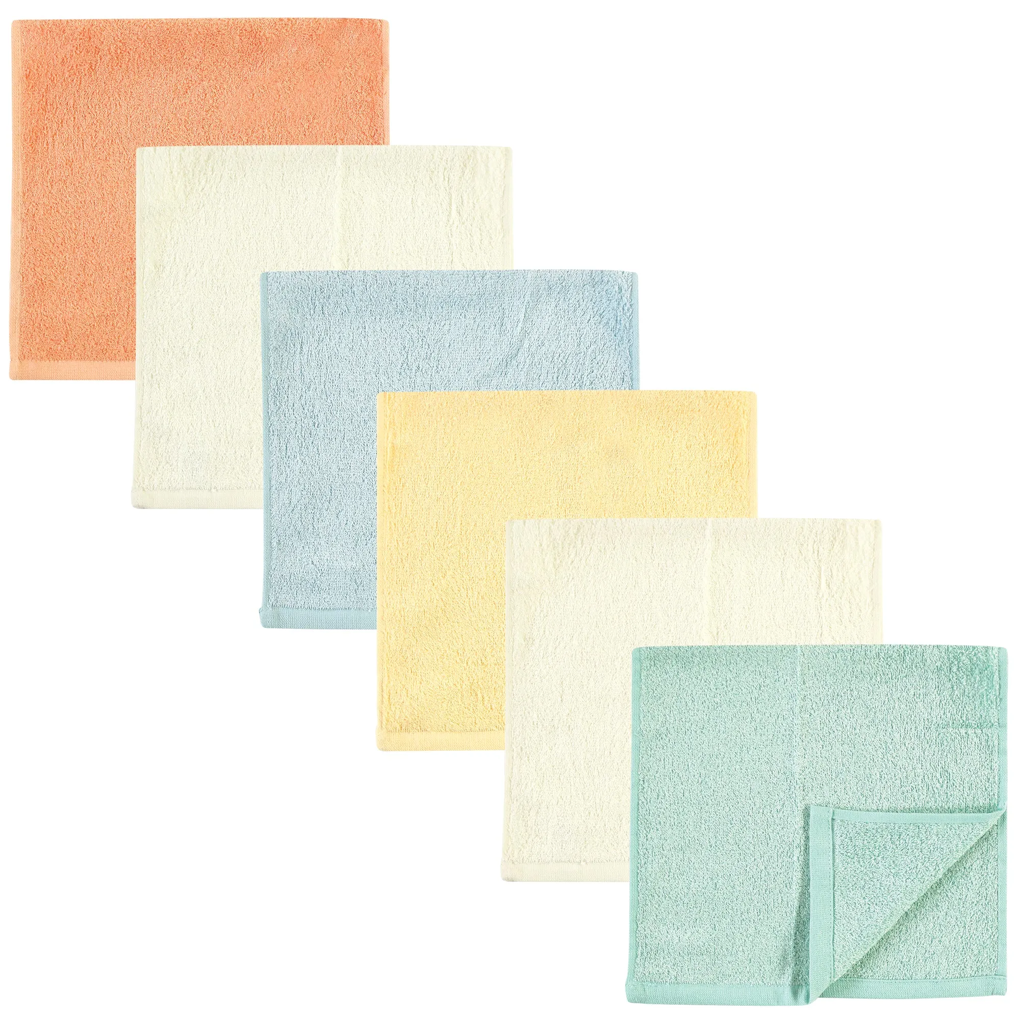 Hudson Baby Rayon from Bamboo Burpcloth 6pk, Soft Neutral