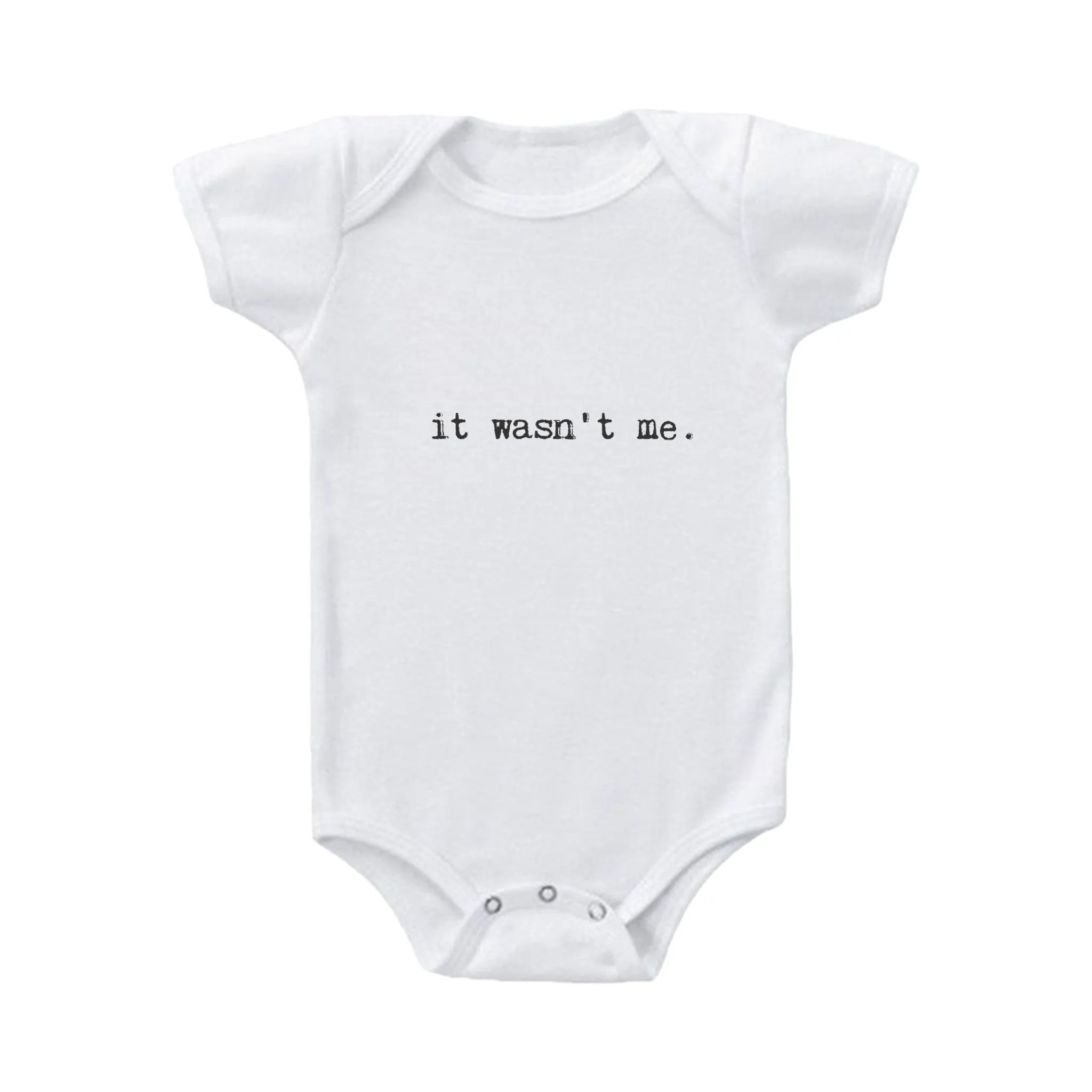 It Wasn't Me Baby Onesie