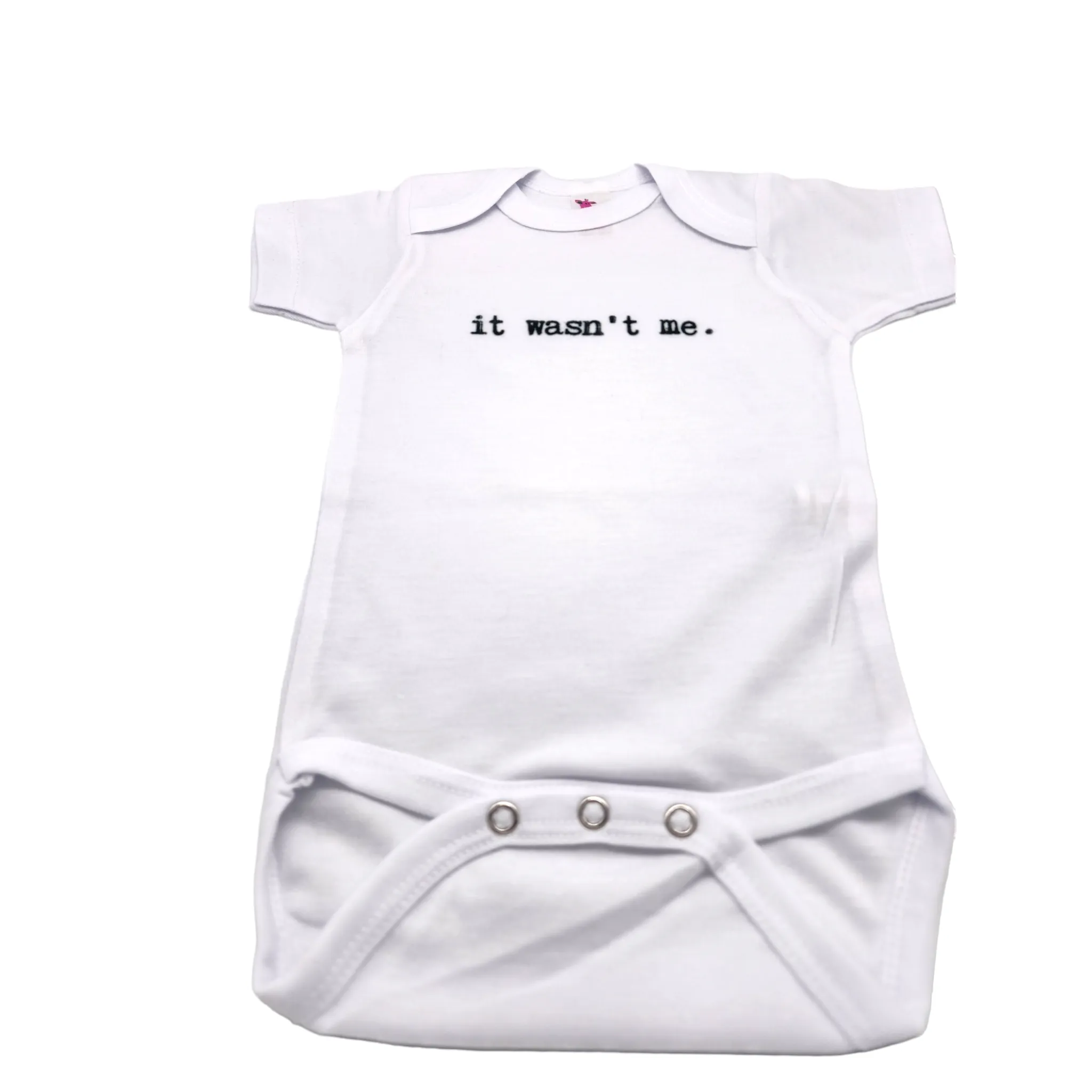 It Wasn't Me Baby Onesie