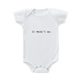 It Wasn't Me Baby Onesie