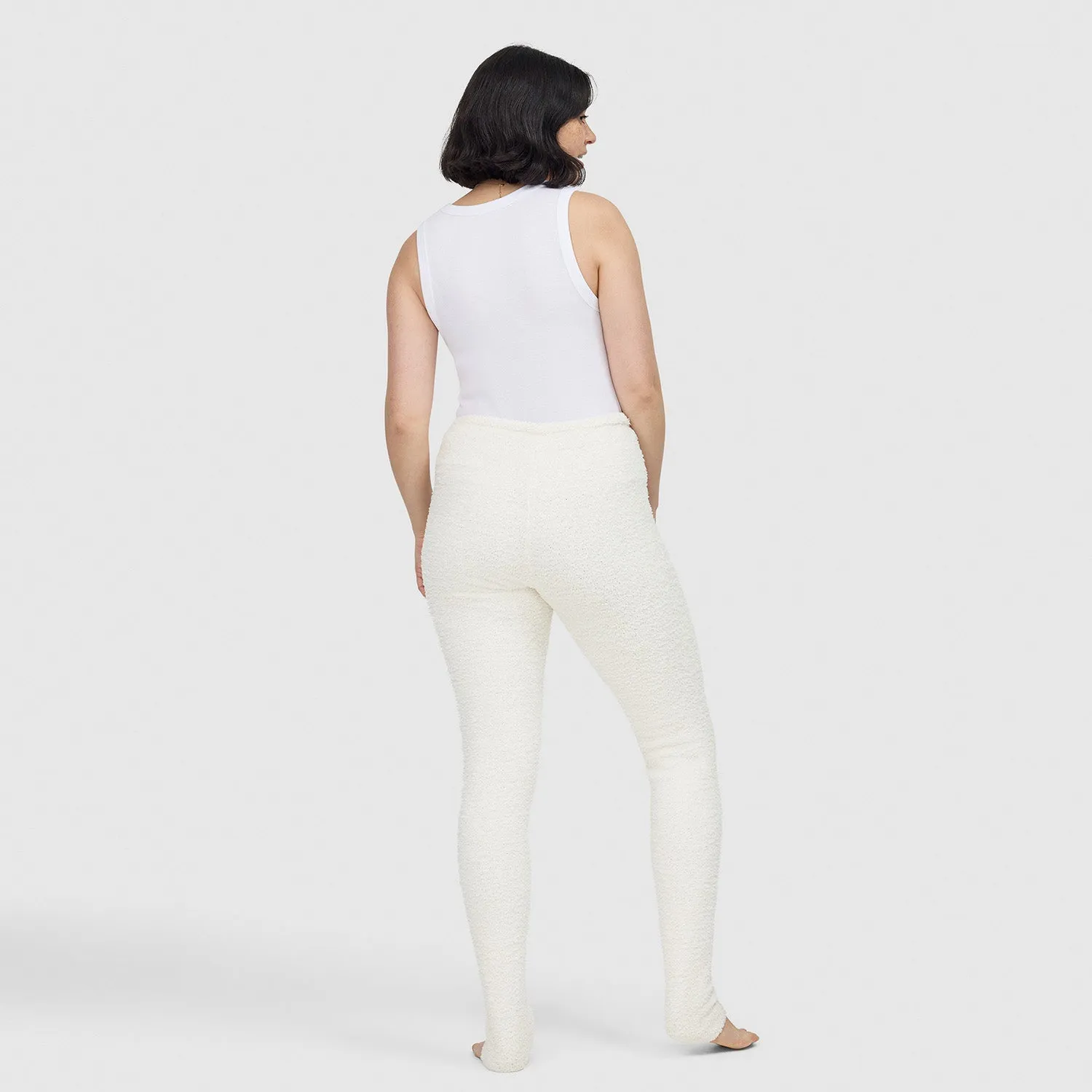 Ivory Boucle Leggings