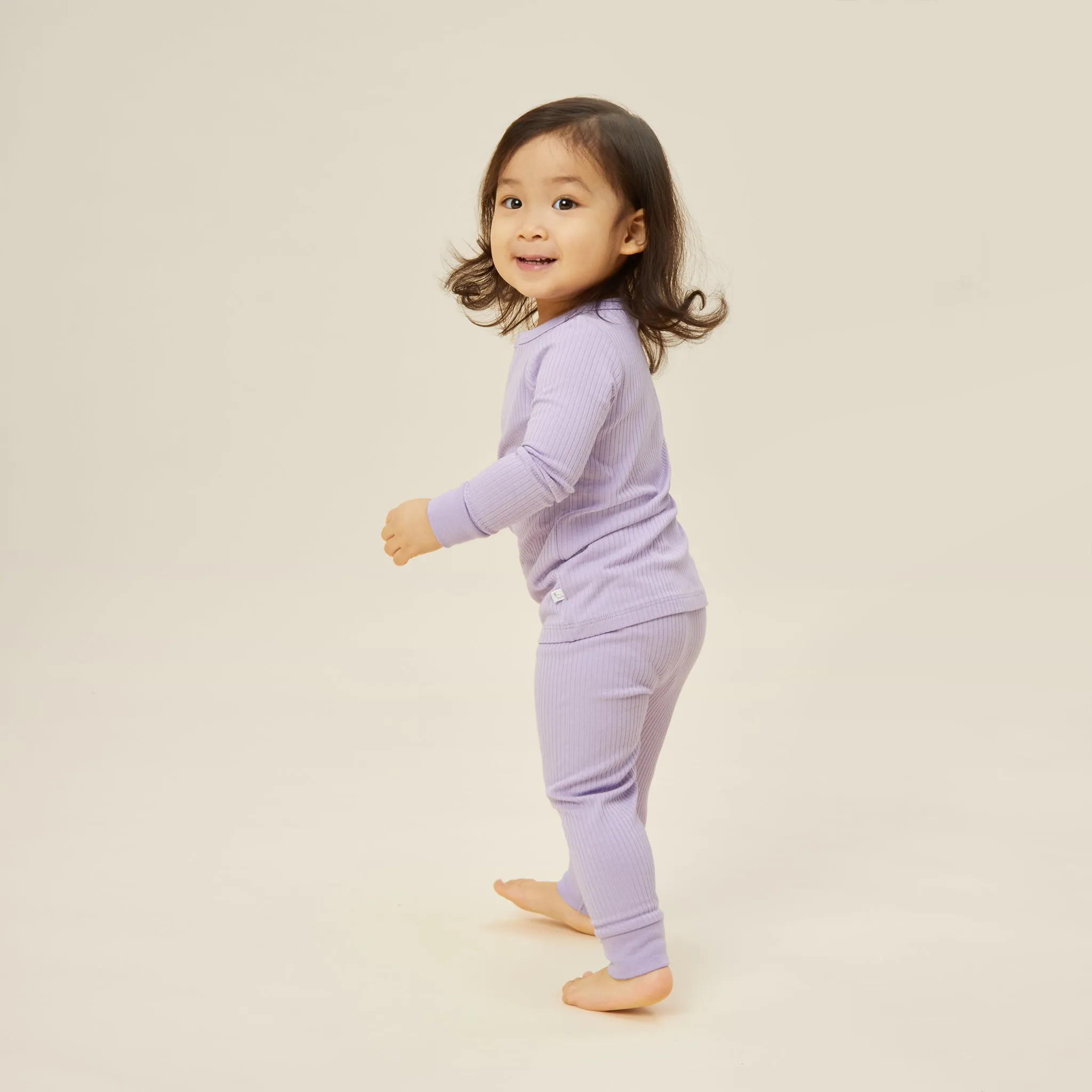 Lilac Ribbed Pajama Set