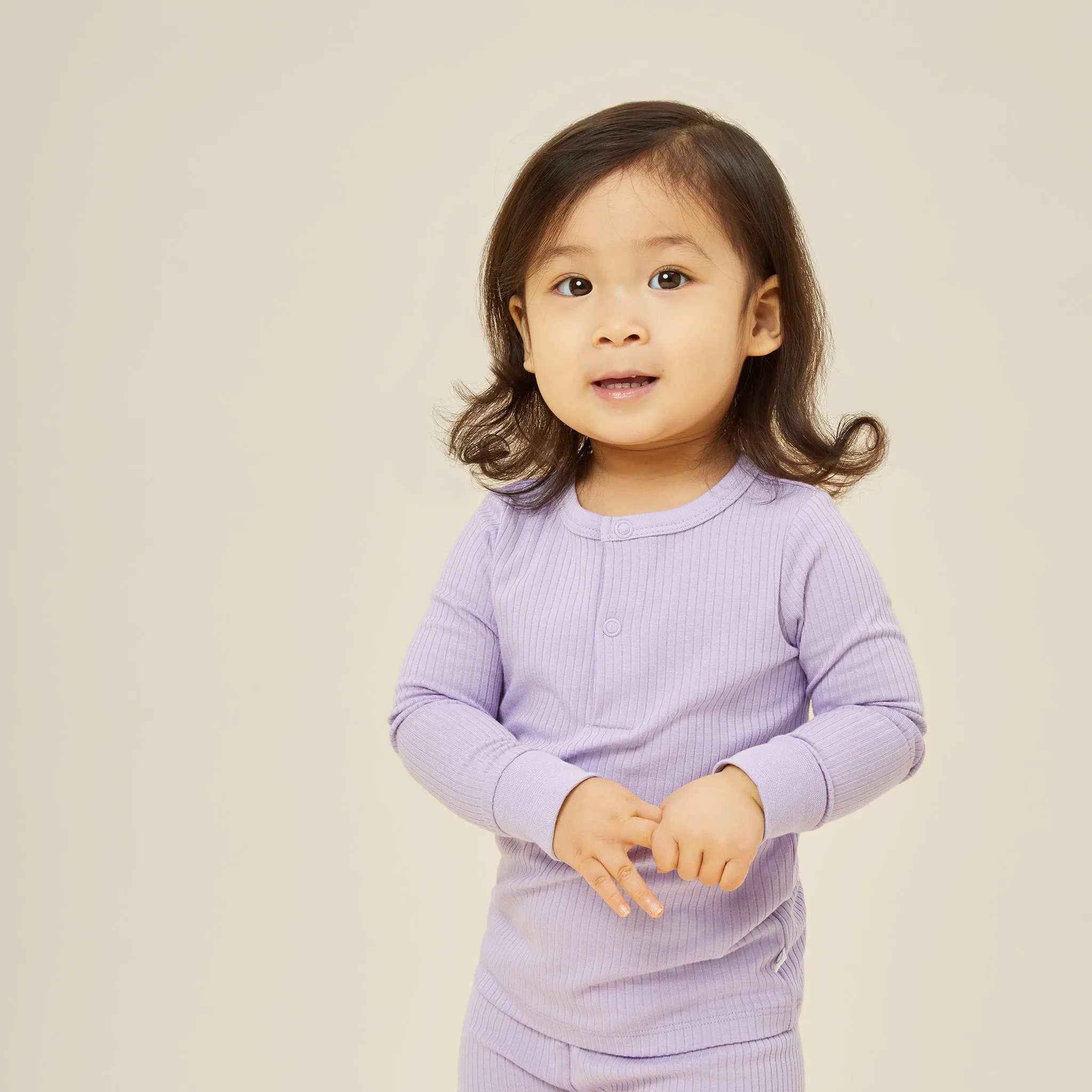 Lilac Ribbed Pajama Set