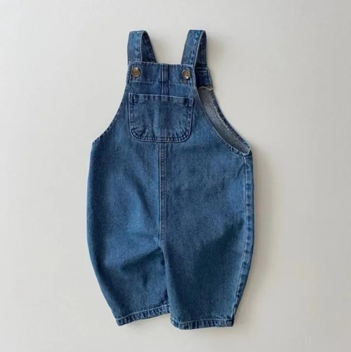 Lnfants And Toddlers Floral Denim Cute Overalls Baby Casual Sports Trousers