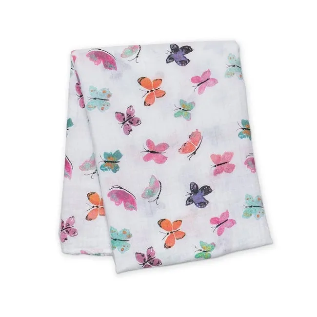 Lulujo Swaddle Blanket Muslin Cotton - Butterfly