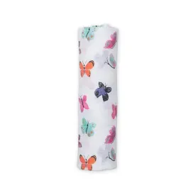 Lulujo Swaddle Blanket Muslin Cotton - Butterfly