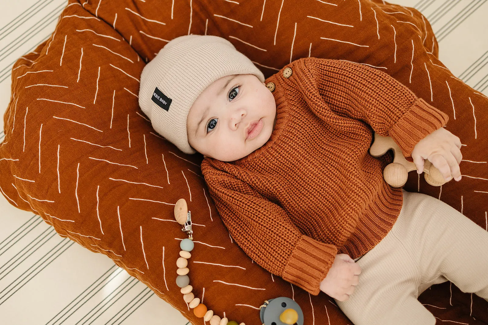 Mebie Baby Beanie - Oatmeal