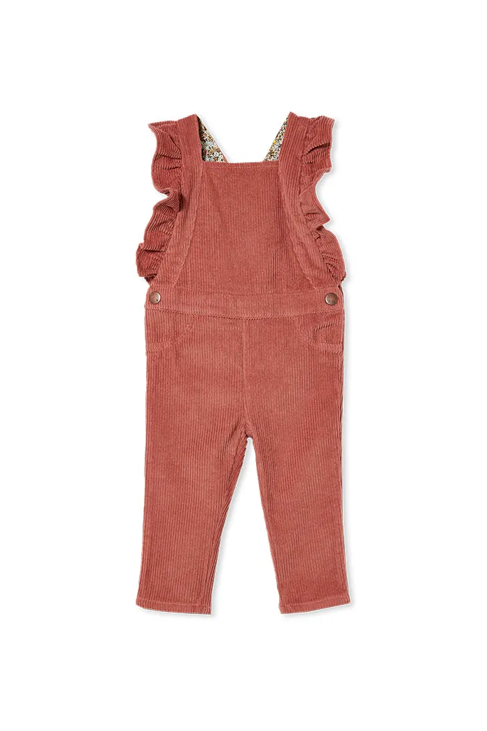 MILKY BLUSH CORD OVERALL